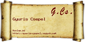 Gyuris Csepel névjegykártya